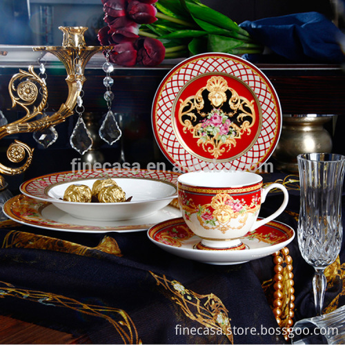 30 Pieces Luxury Fine Bone China ceramic dinnerware                
                                    Quality Assured